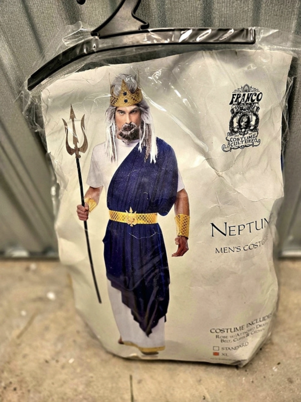 Franco Costume Company Neptune Men's Costume Neptune Costume XL NWT